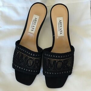 Arteana  Black Mesh Mules